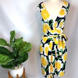 DVF Celosa Tie Front Silk Dress Size 6